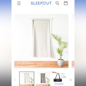 NWT SleepOut Portable Black Out Curtains, White